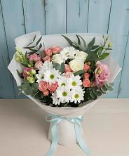 Букет цветов из:  Розы, Лизиантусы и Хризантемы в Гражданском