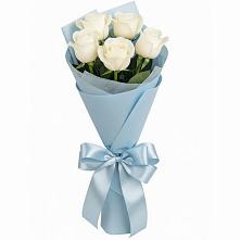 Букет 5 Белых роз Проуд в Гражданском