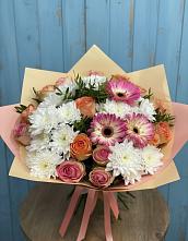 Букет цветов из:  Розы, Герберы и Хризантемы в Гражданском