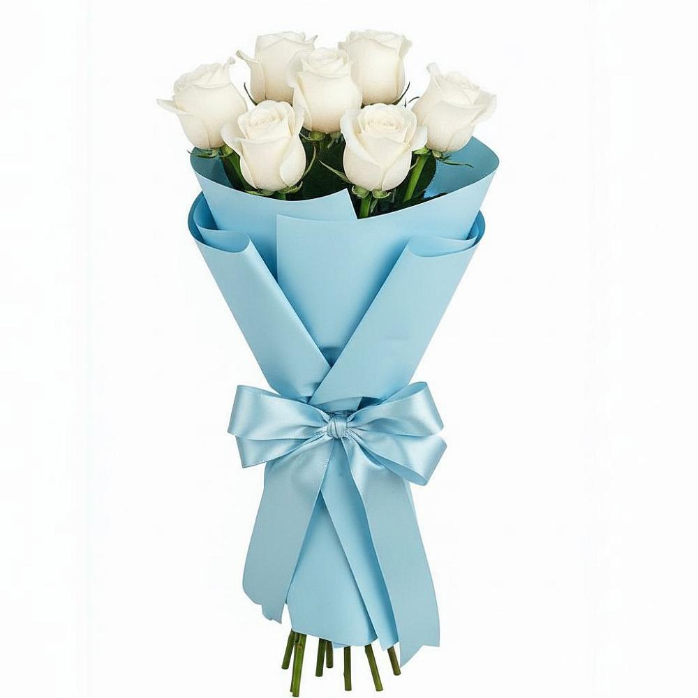 Букет 7 белых роз Проуд в Гражданском