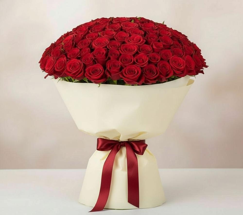 Букет 101 Красная роза Милано в Гражданском