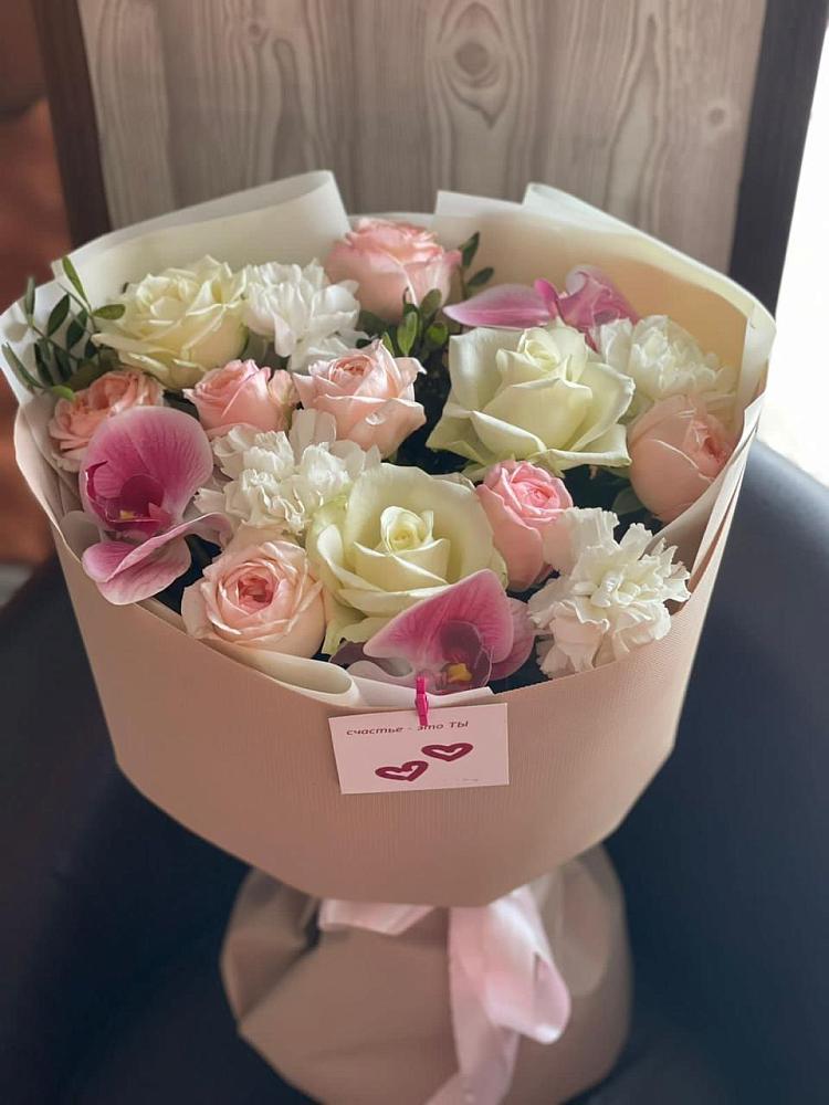 Букет цветов из: Орхидеи, Розы и Гвоздики в Гражданском