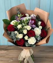 Букет цветов из:  Розы и Альстромерии в Гражданском