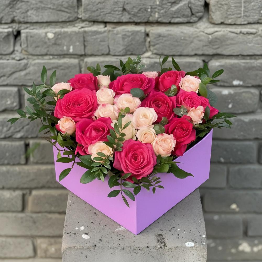 Цветочная композиция из Розы в коробке в Гражданском