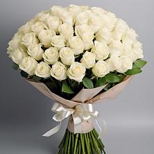 Букет 101 беля роза Белоснежка в Гражданском