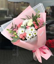 Букет цветов из:  Розы, Лизиантусы и Хризантемы в Гражданском