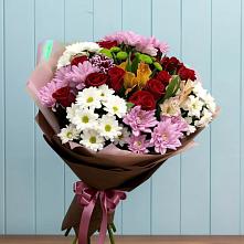 Букет цветов из:  Розы, Хризантемы и Альстромерии в Гражданском