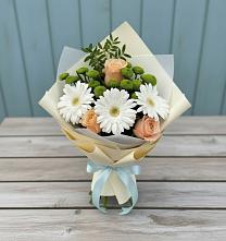 Букет цветов из:  Герберы, Розы и Хризантемы в Гражданском