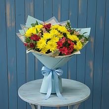 Букет цветов из:  Альстромерии и Хризантемы в Гражданском