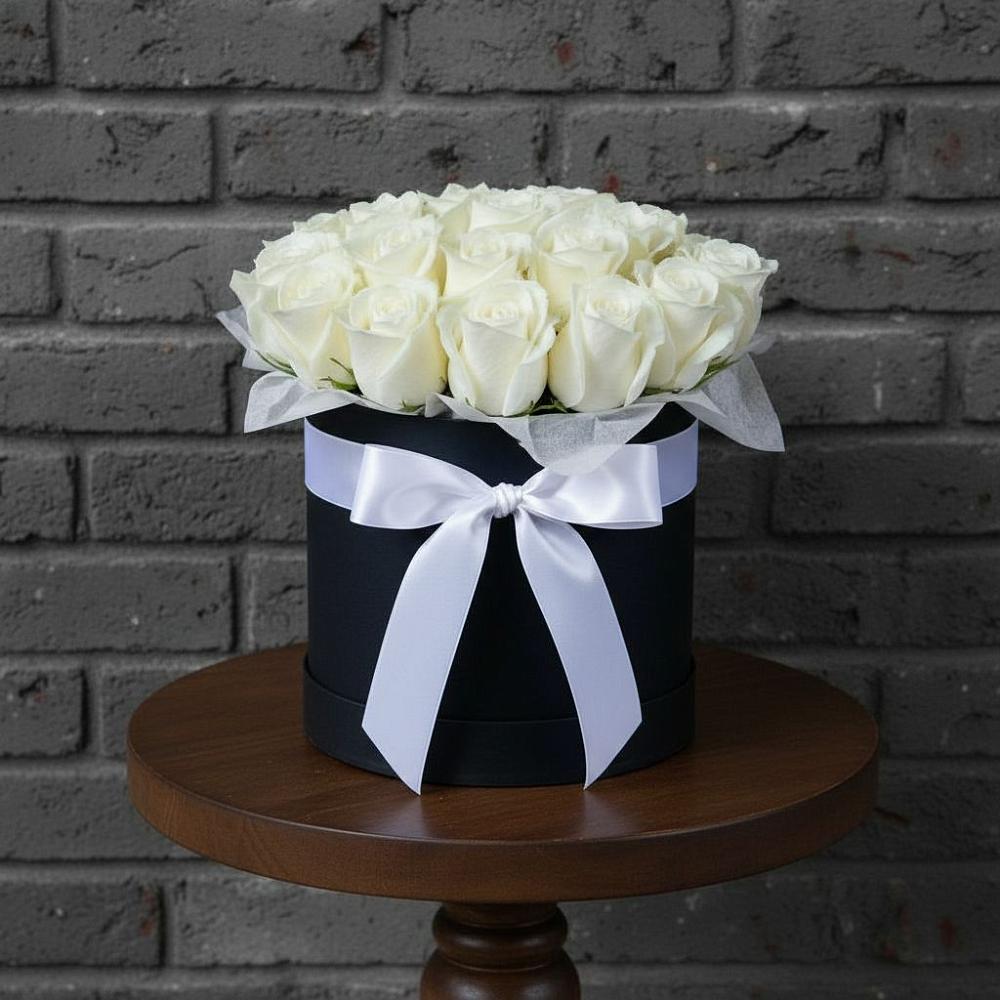 Цветочная композиция из Розы в шляпной коробке в Гражданском