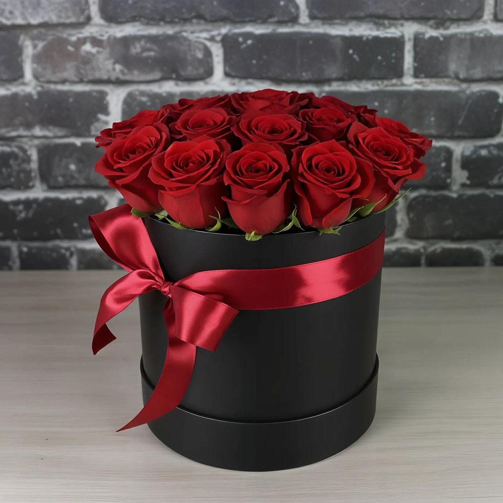 Цветочная композиция из Розы в шляпной коробке в Гражданском